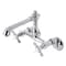 Kingston Brass KS7221BEX Two-Handle Wall Mount Kitchen Faucet, Polished Chrome KS7221BEX - alternate 1